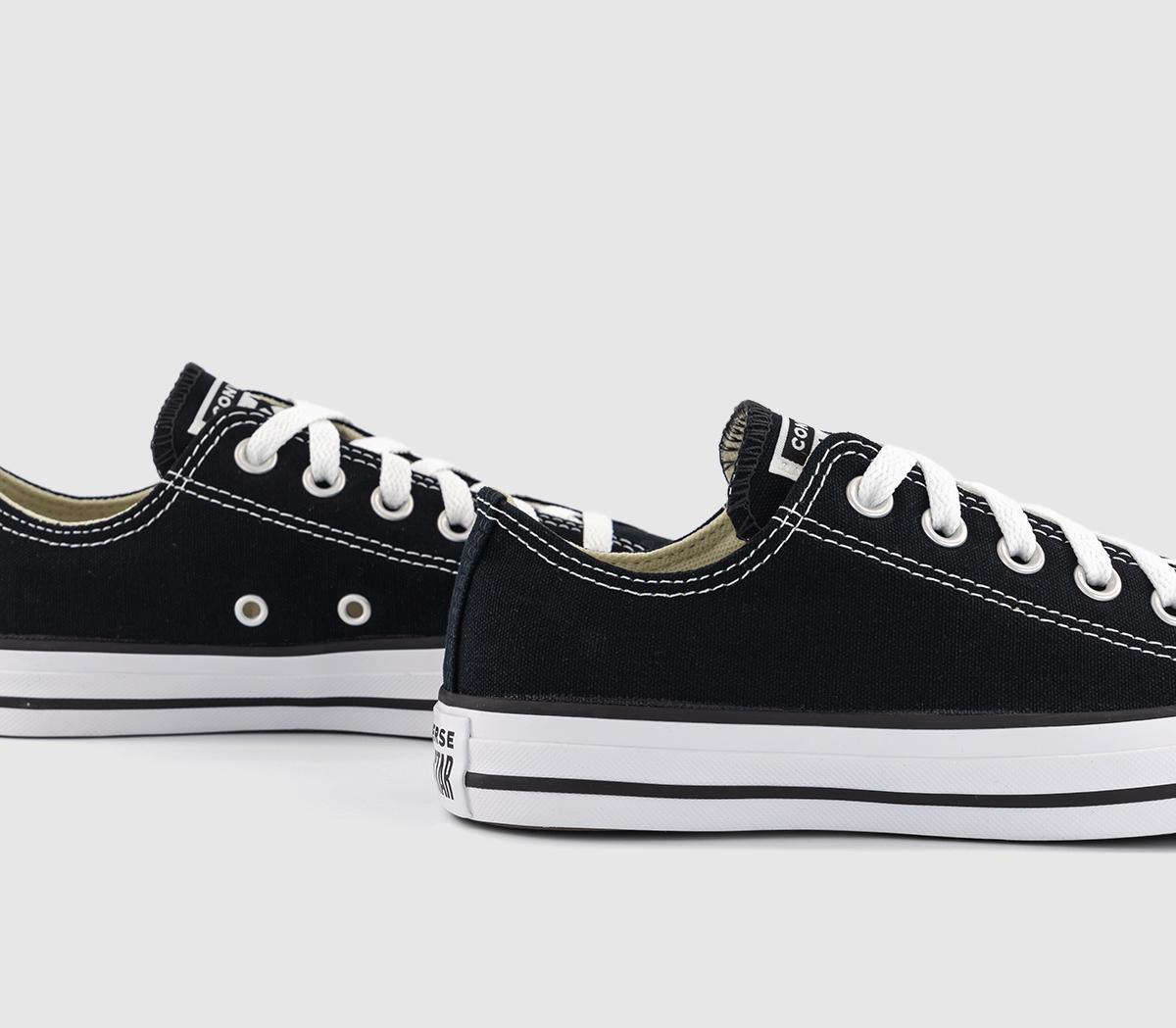 Converse All Star Low Trainers Black Canvas - Unisex Sports