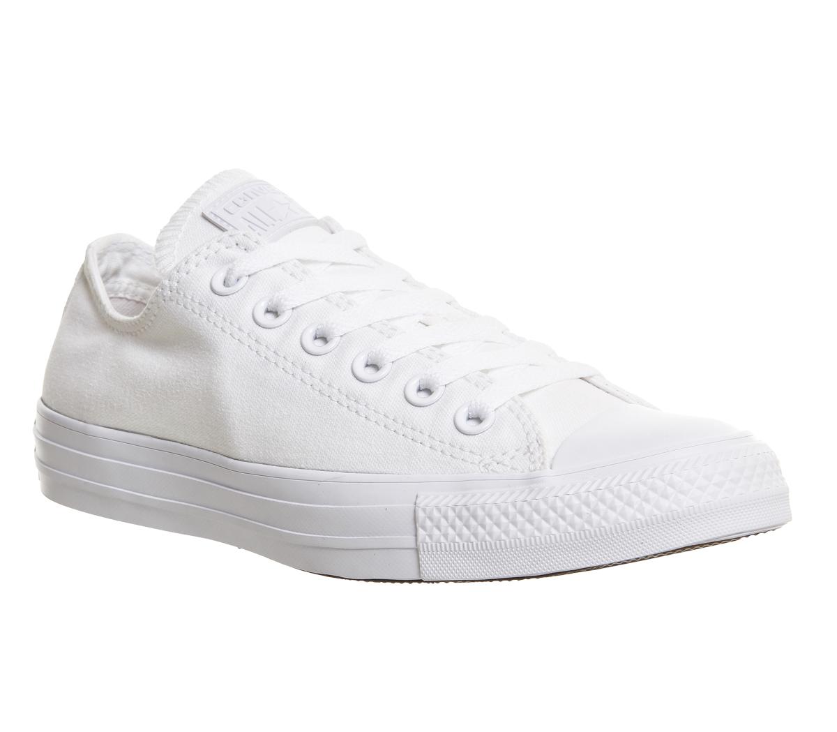 low top all white converse