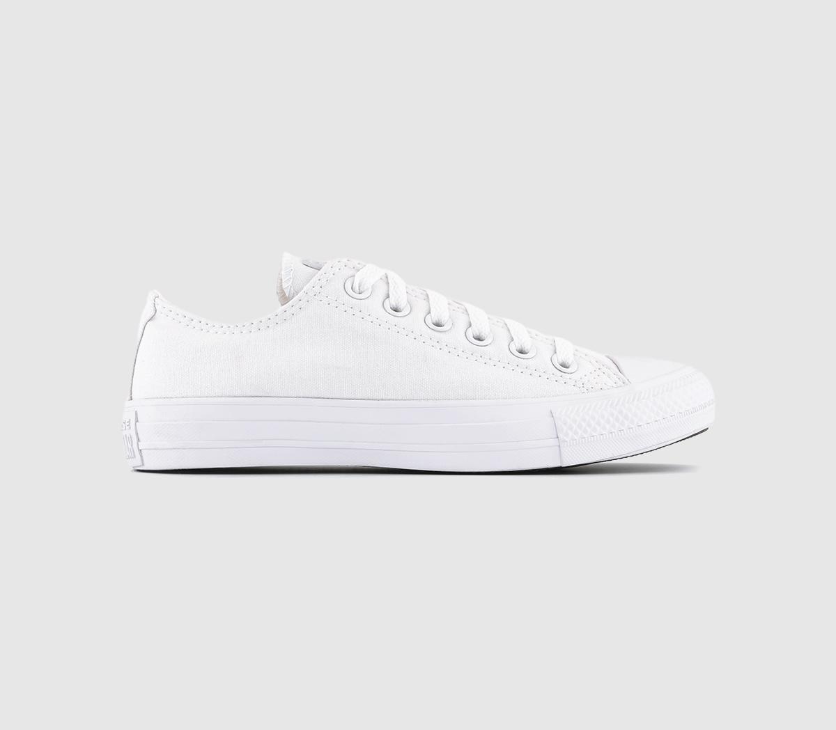 converse all star low white canvas womens