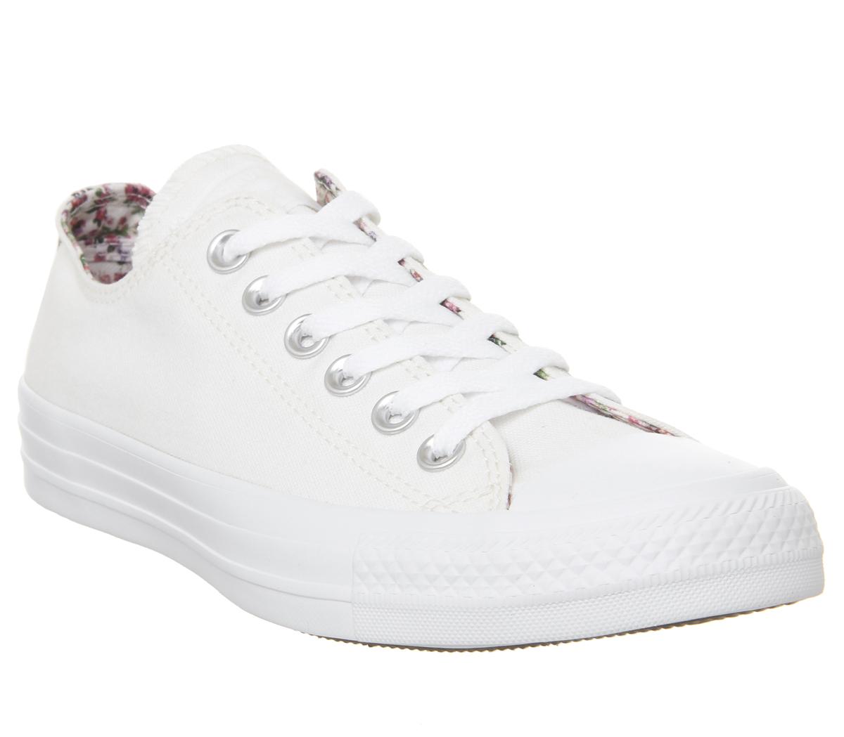 Converse Converse All Star Low Trainers Egret White Floral Exclusive -  Sneaker damen