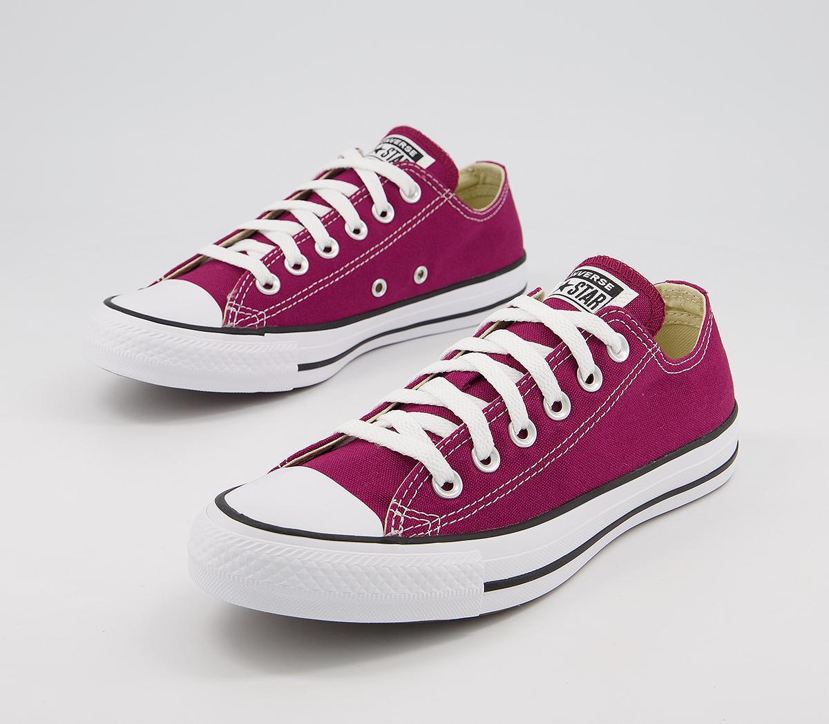 Converse All Star Low Trainers Maroon Canvas - Unisex Sports