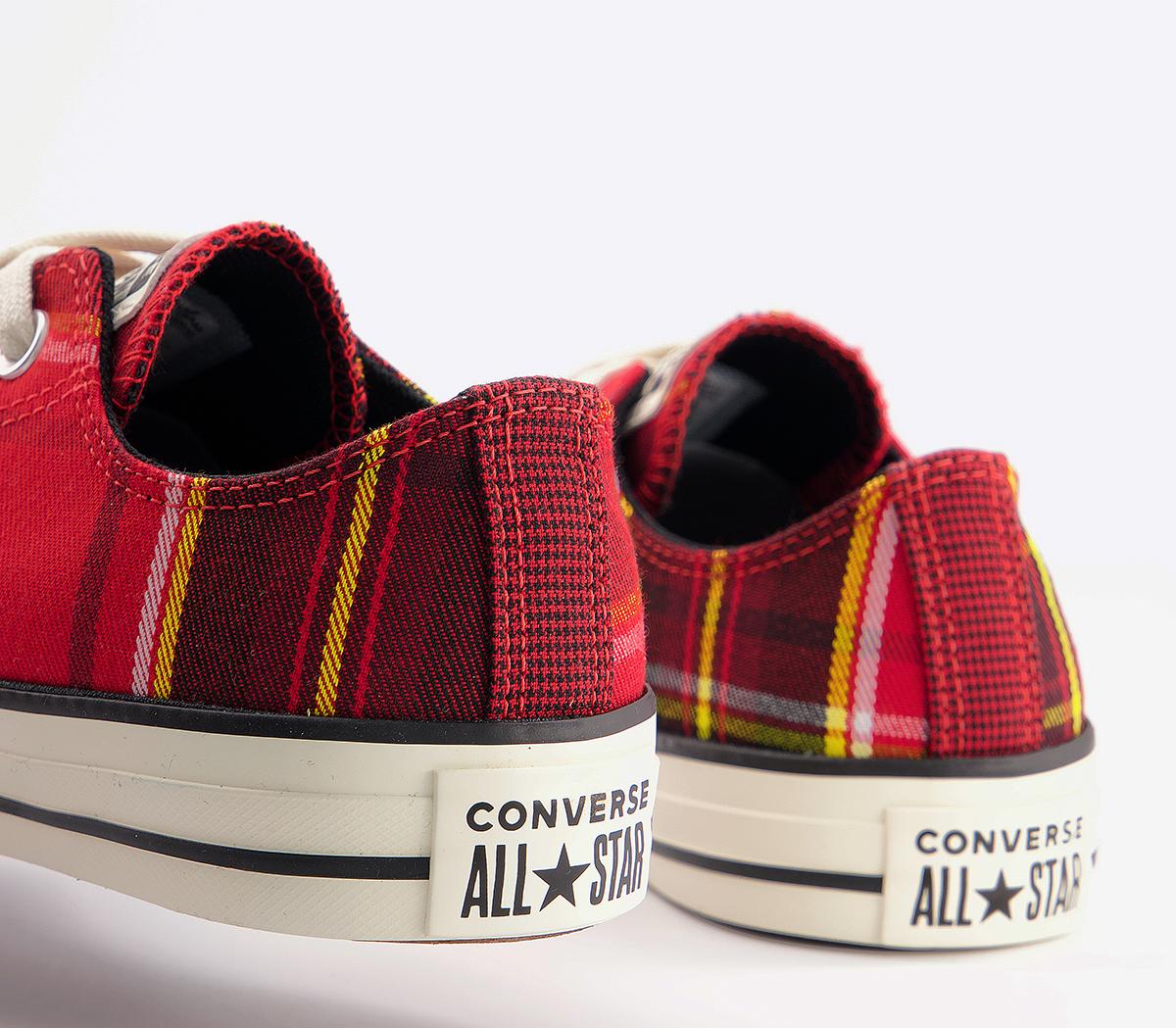 Converse Converse All Star Low Trainers University Red Black Egret ...