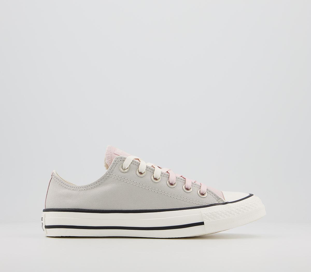 converse all star low leather barely violet rose gold