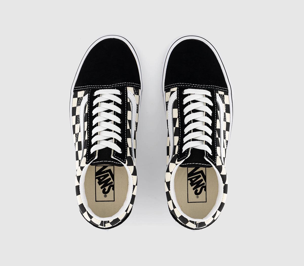 vans old skool trainers black white primary check