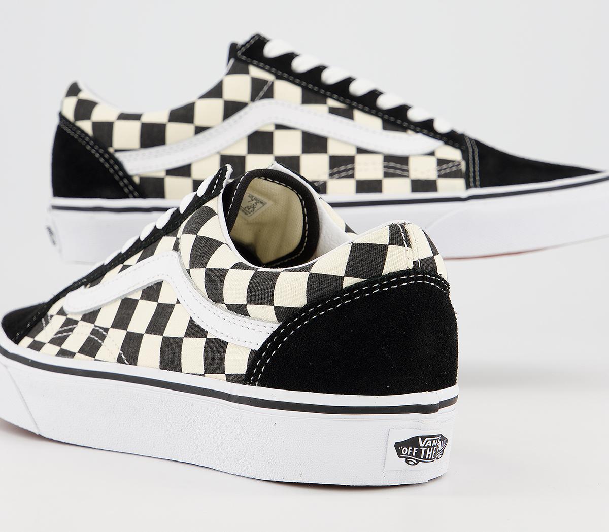 vans old skool trainers black white primary check