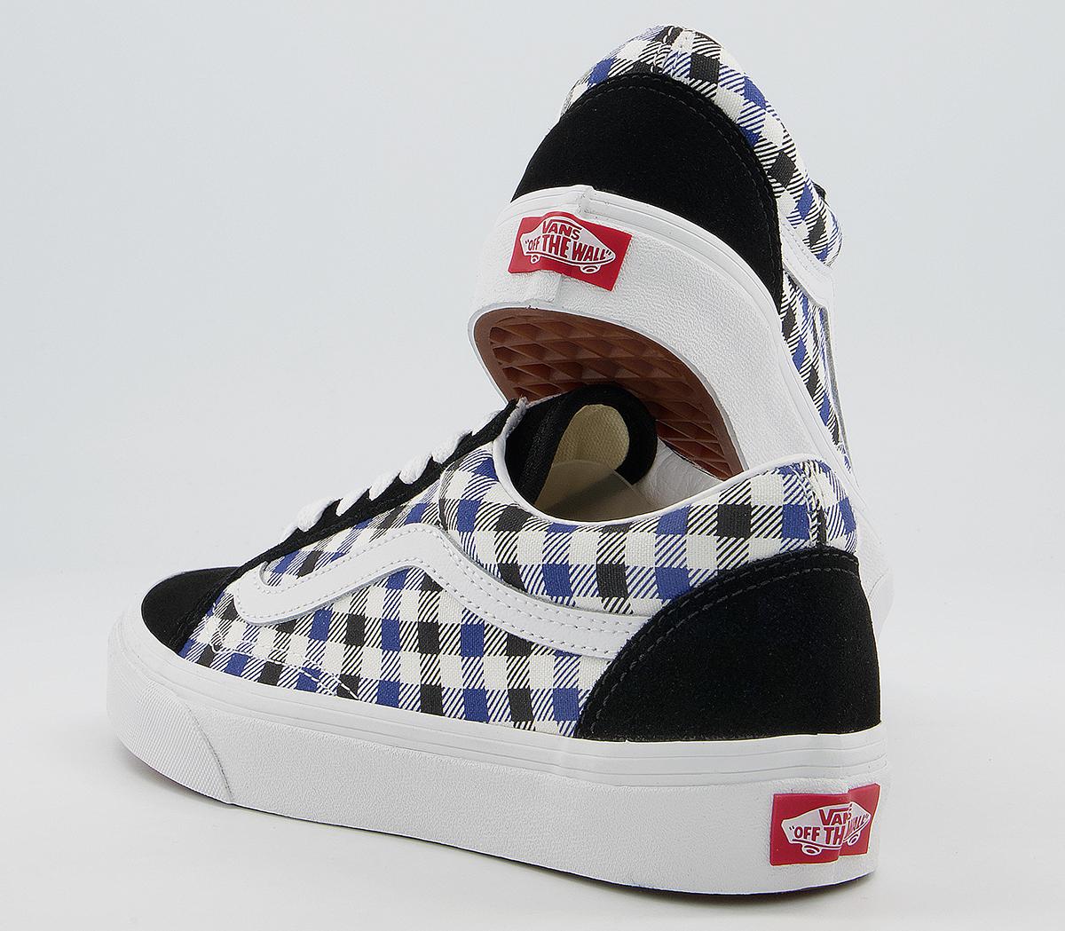 vans old skool checkerboard black red