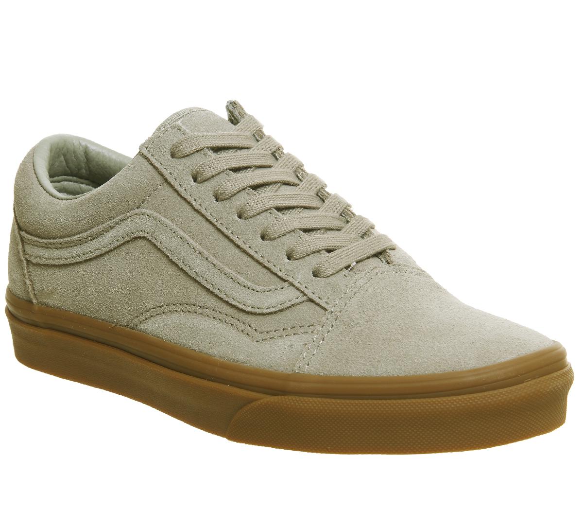 khaki old skool vans womens