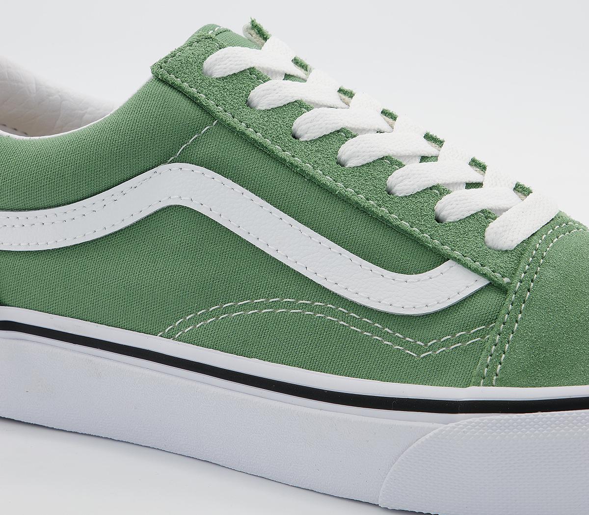 Army green true white vans Clearance