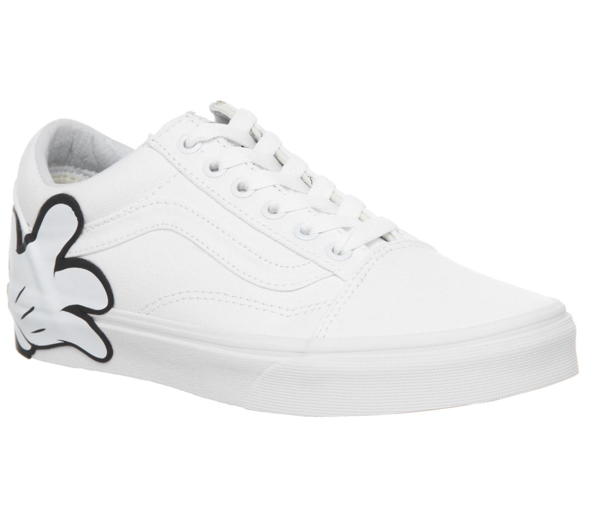 mickey mouse vans white