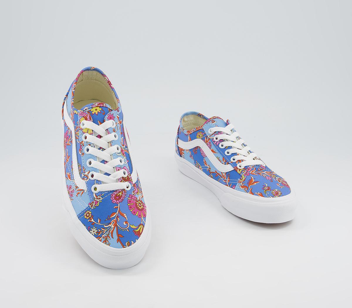 Vans Old Skool Trainers Liberty Multi Patchwork Floral - Unisex Sports
