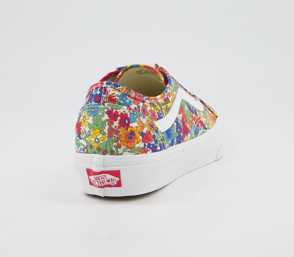 Vans Old Skool Trainers Liberty Multi Yellow Floral - Hers trainers