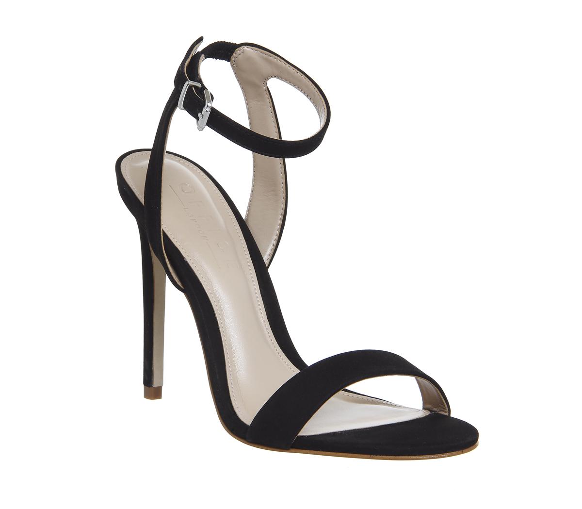 office black strappy sandals