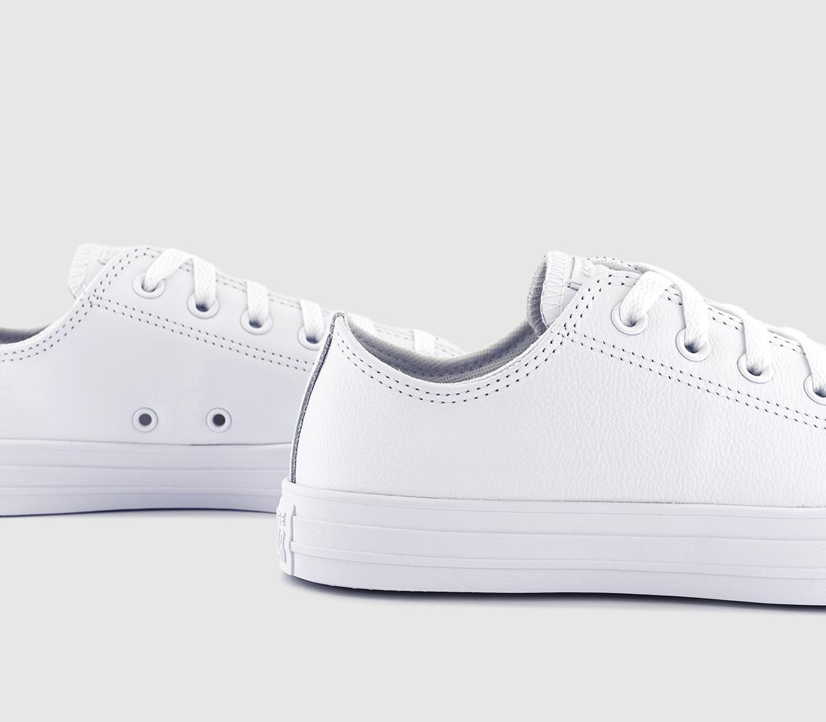 Low Leather White Mono Leather - Unisex 