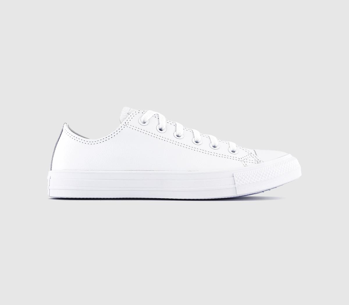 all white leather converse