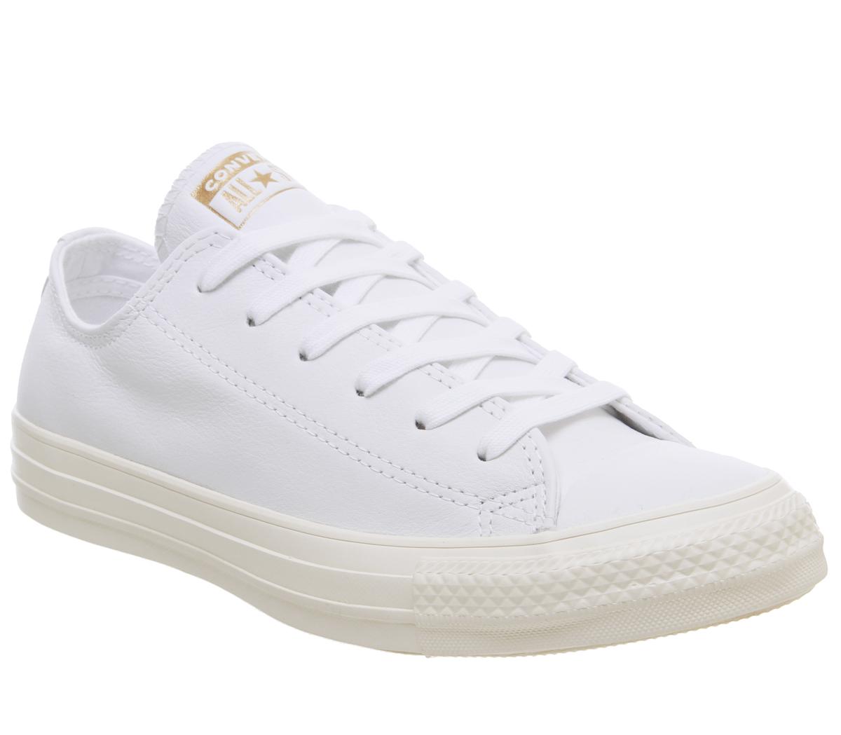 converse low leather trainers