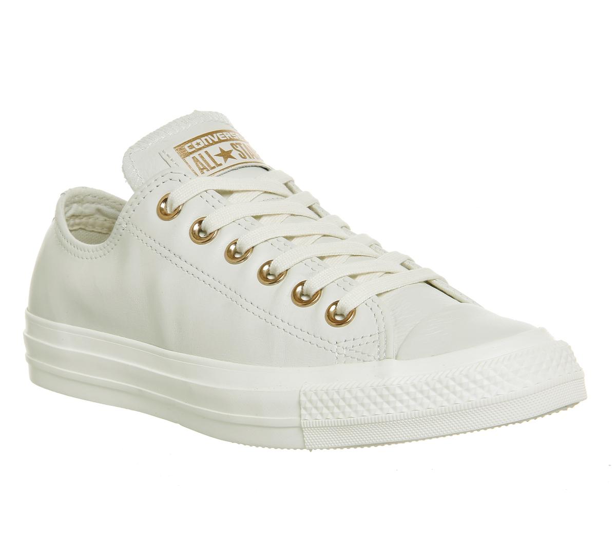 Converse All Star Low Leather Egret Rose Gold Exclusive - Hers trainers