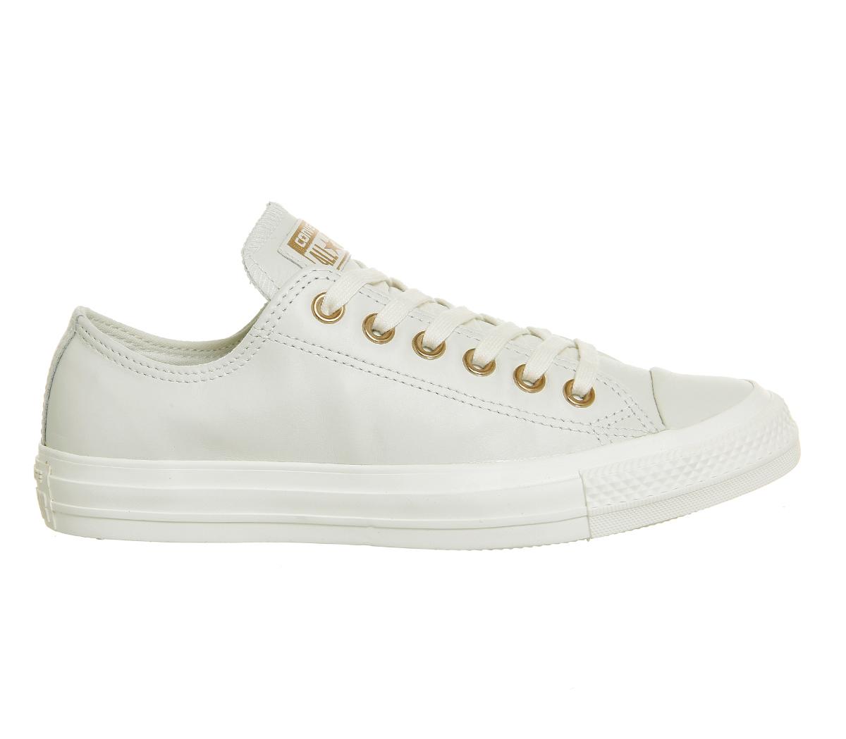 white and gold all star converse