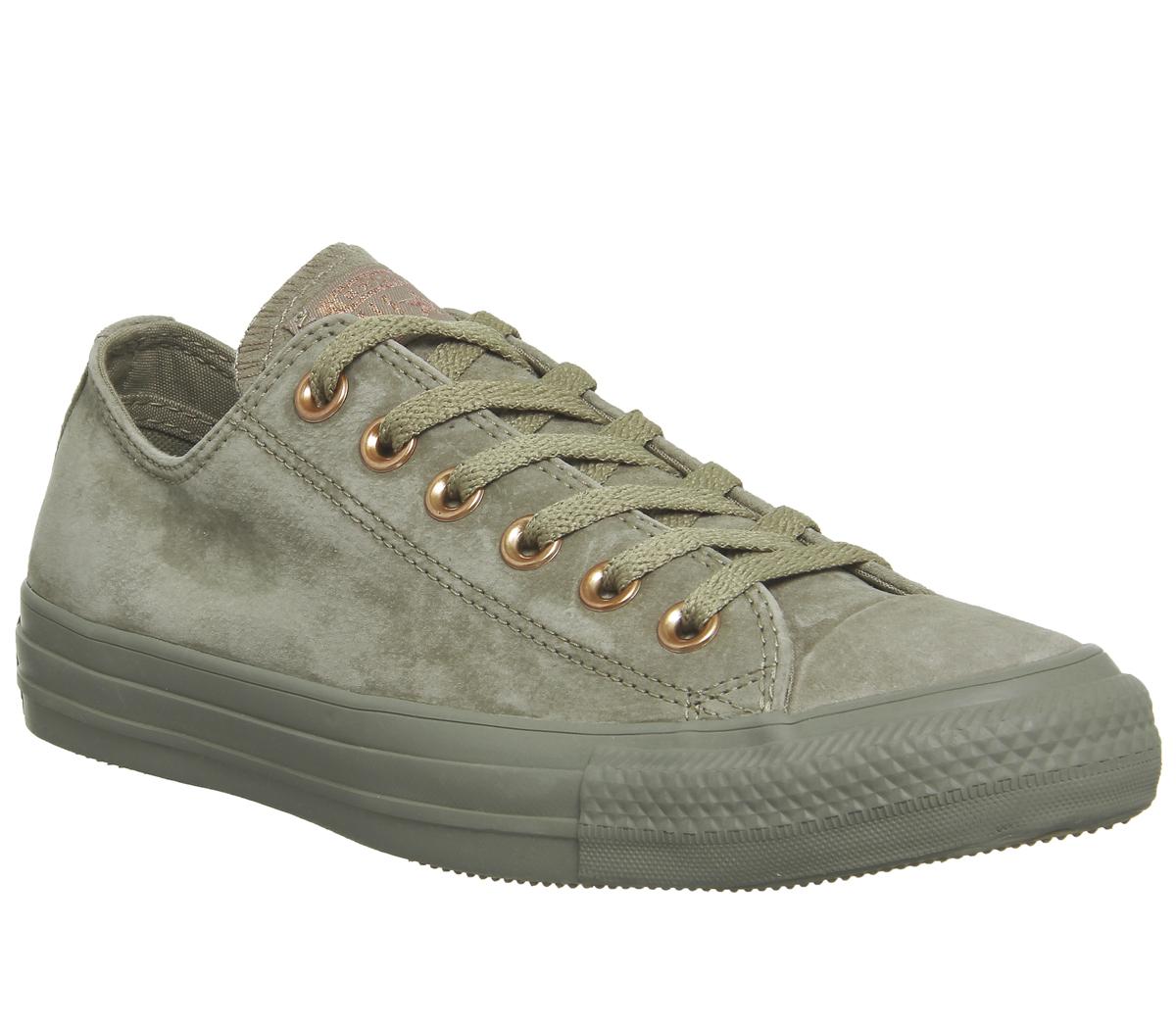 Converse All Star Low Leather Khaki Stud Exclusive - Hers trainers