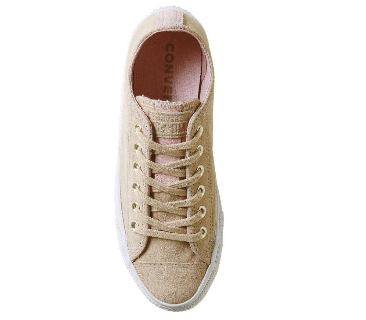 leather beige converse