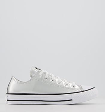 all star low leather optical white