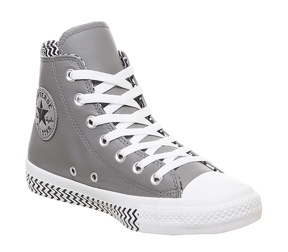 grey leather converse all star