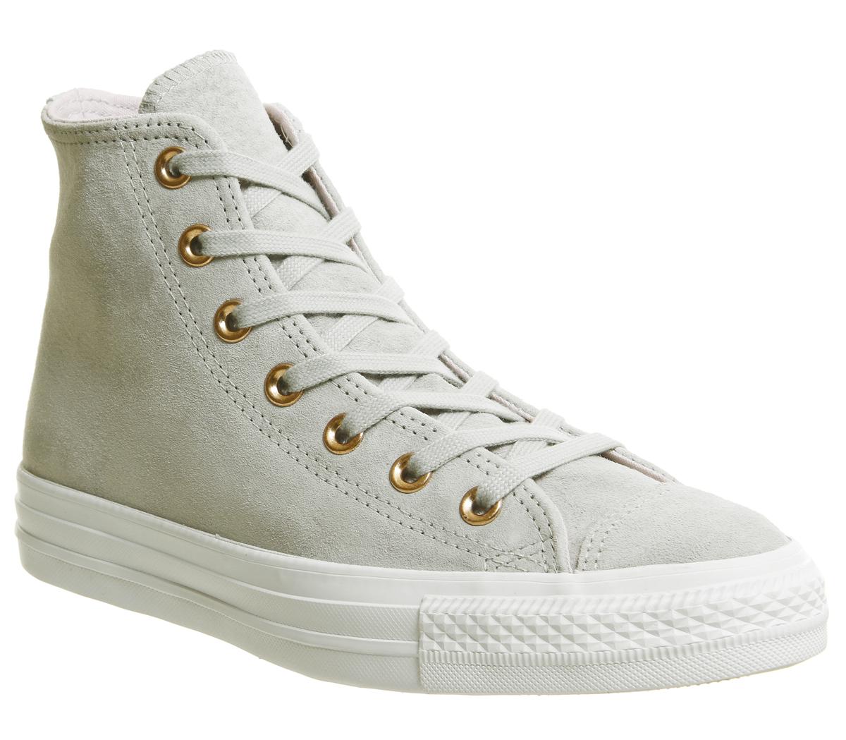 converse all star hi leather ash grey rose gold exclusive