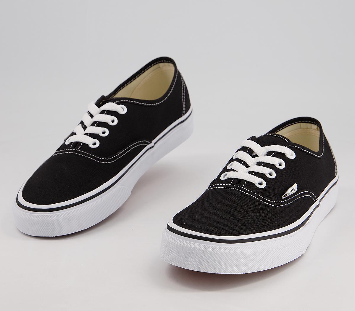 Vans Authentic Trainers Black White - Unisex Sports