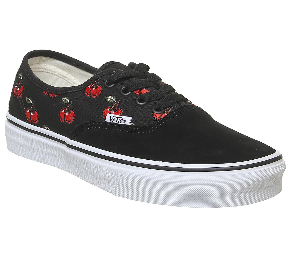 cherry vans shoes