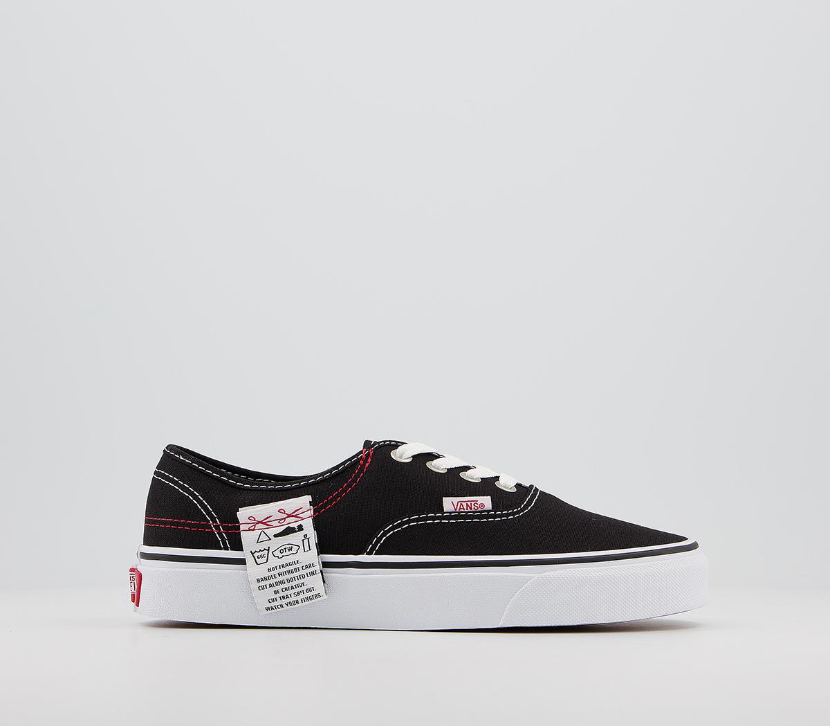 vans authentic trainers in black and white