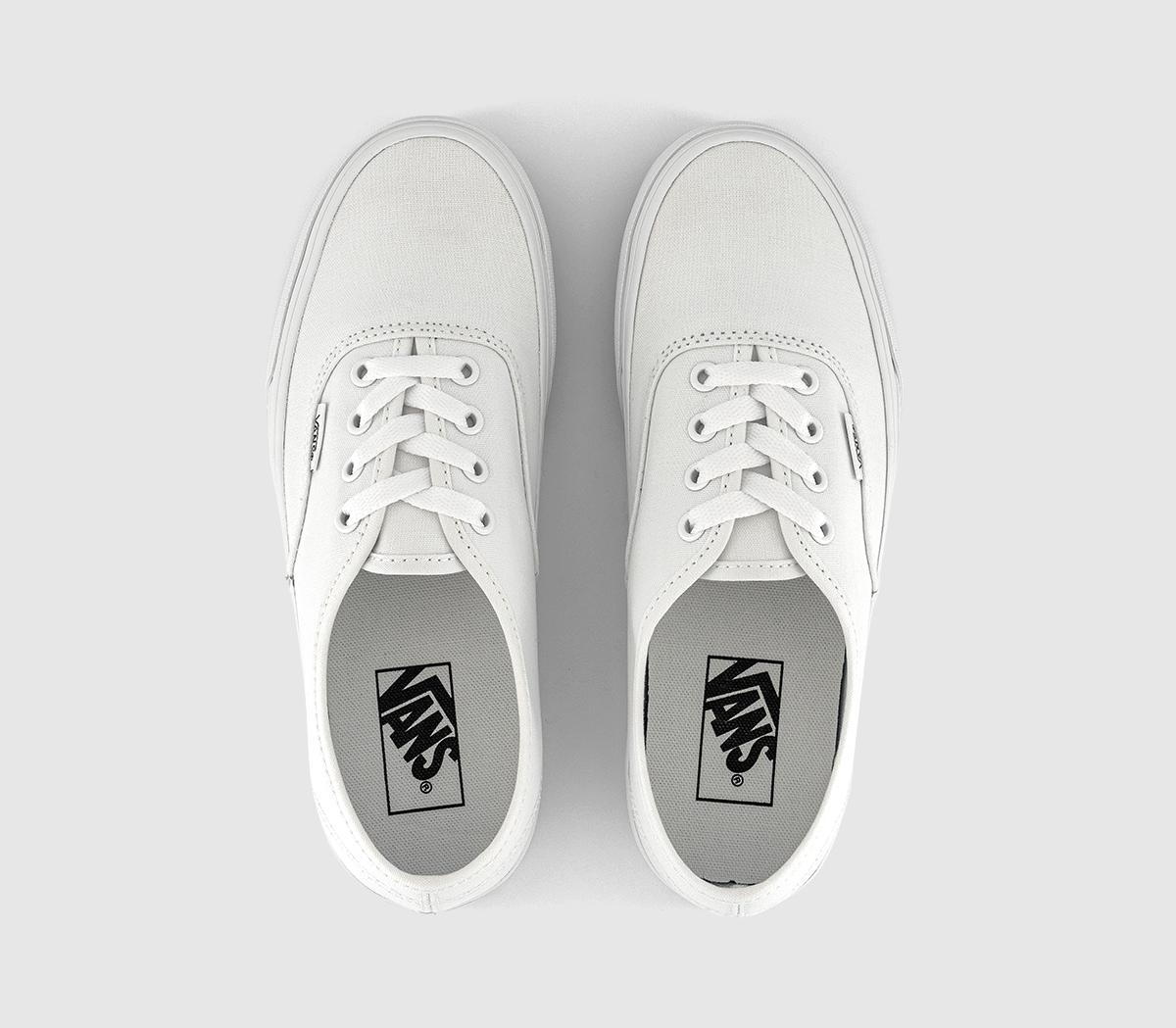 White leather vans trainers Clearance