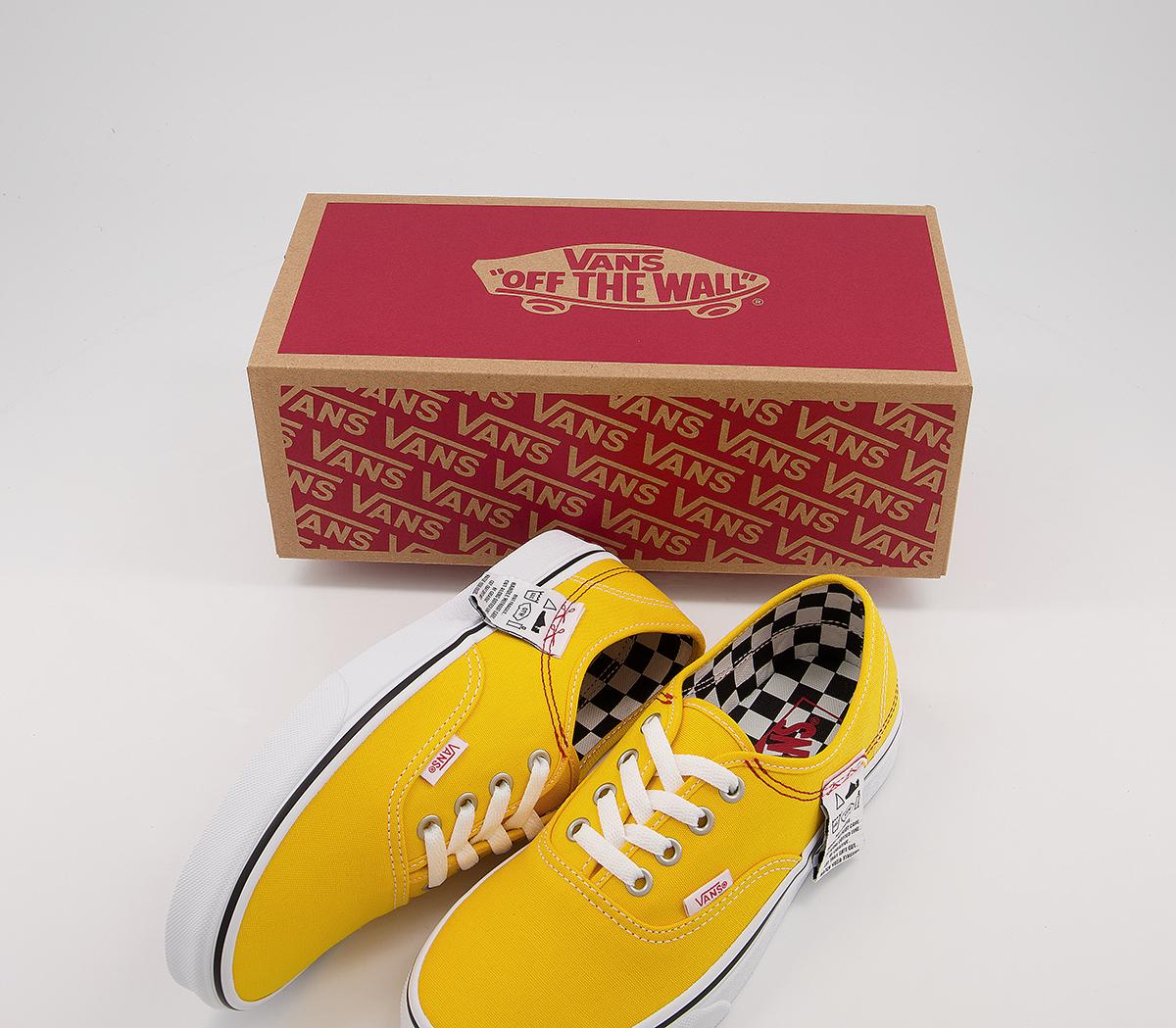 Vans Authentic Trainers Diy Lemon Chrome True White - Hers trainers