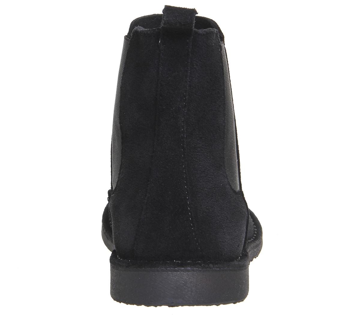 Ask the Missus Danish Chelsea Boots Black Suede Black Sole - Boots