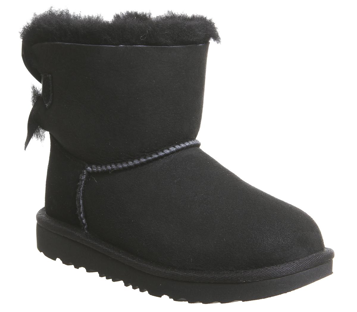 all black uggs with bows