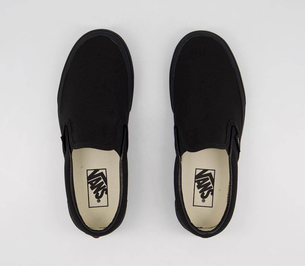 Vans Classic Slip On Trainers Black Mono - Unisex Sports