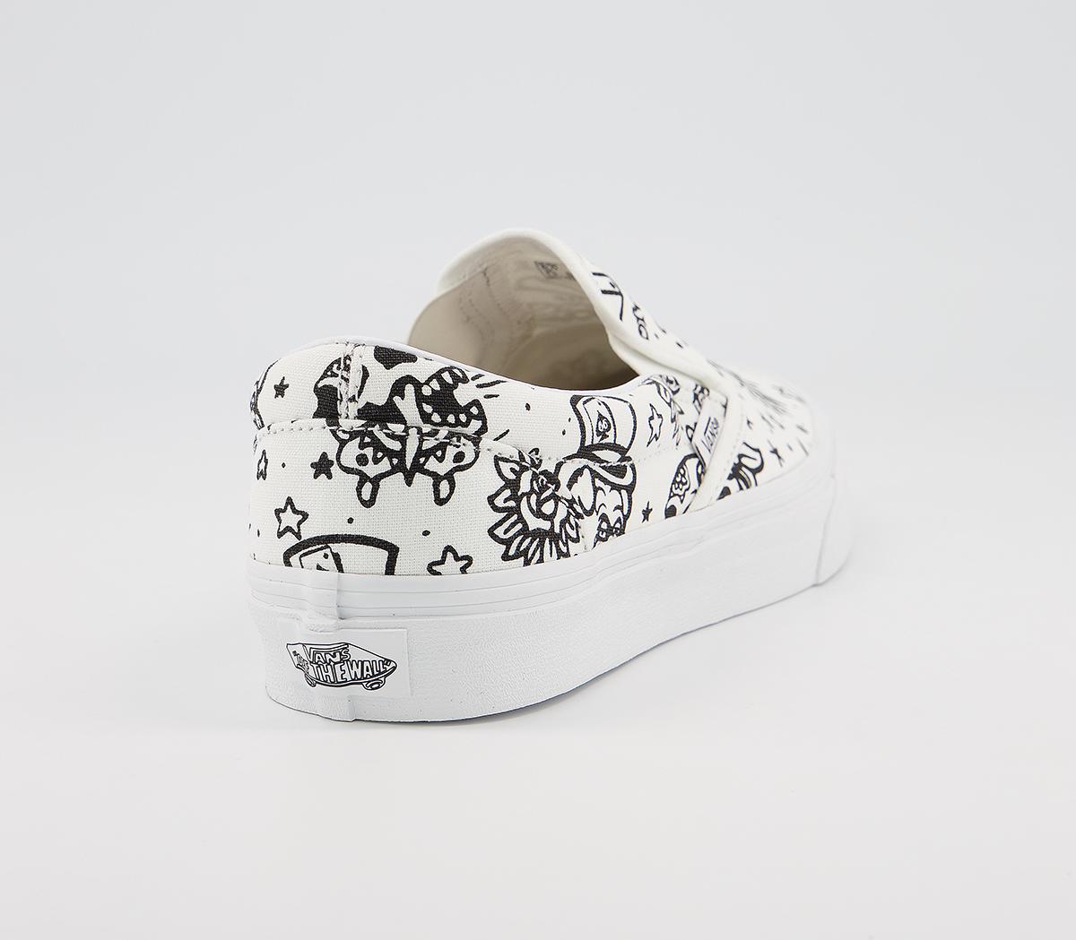 vans tattoo slip ons