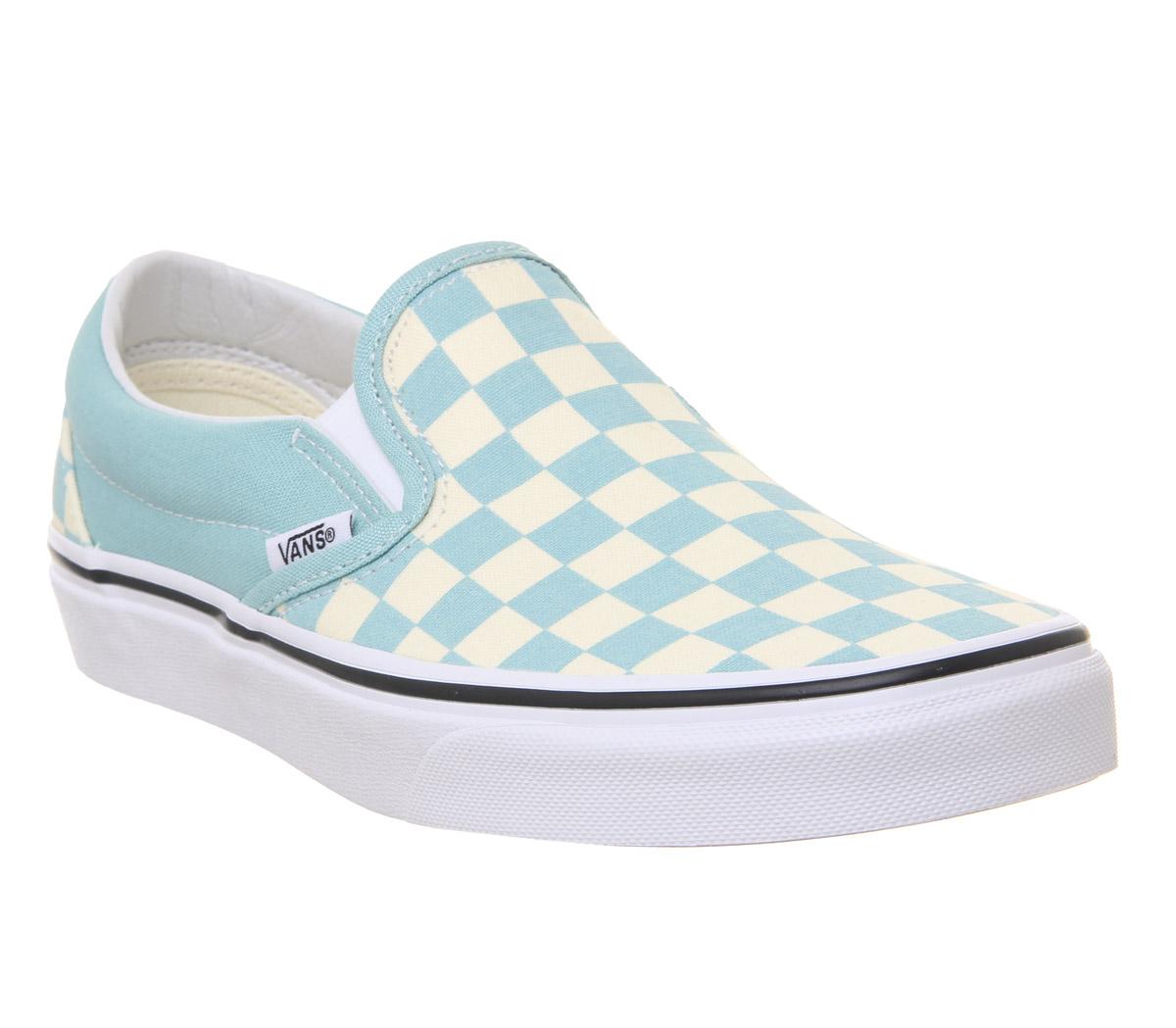 teal vans slip on