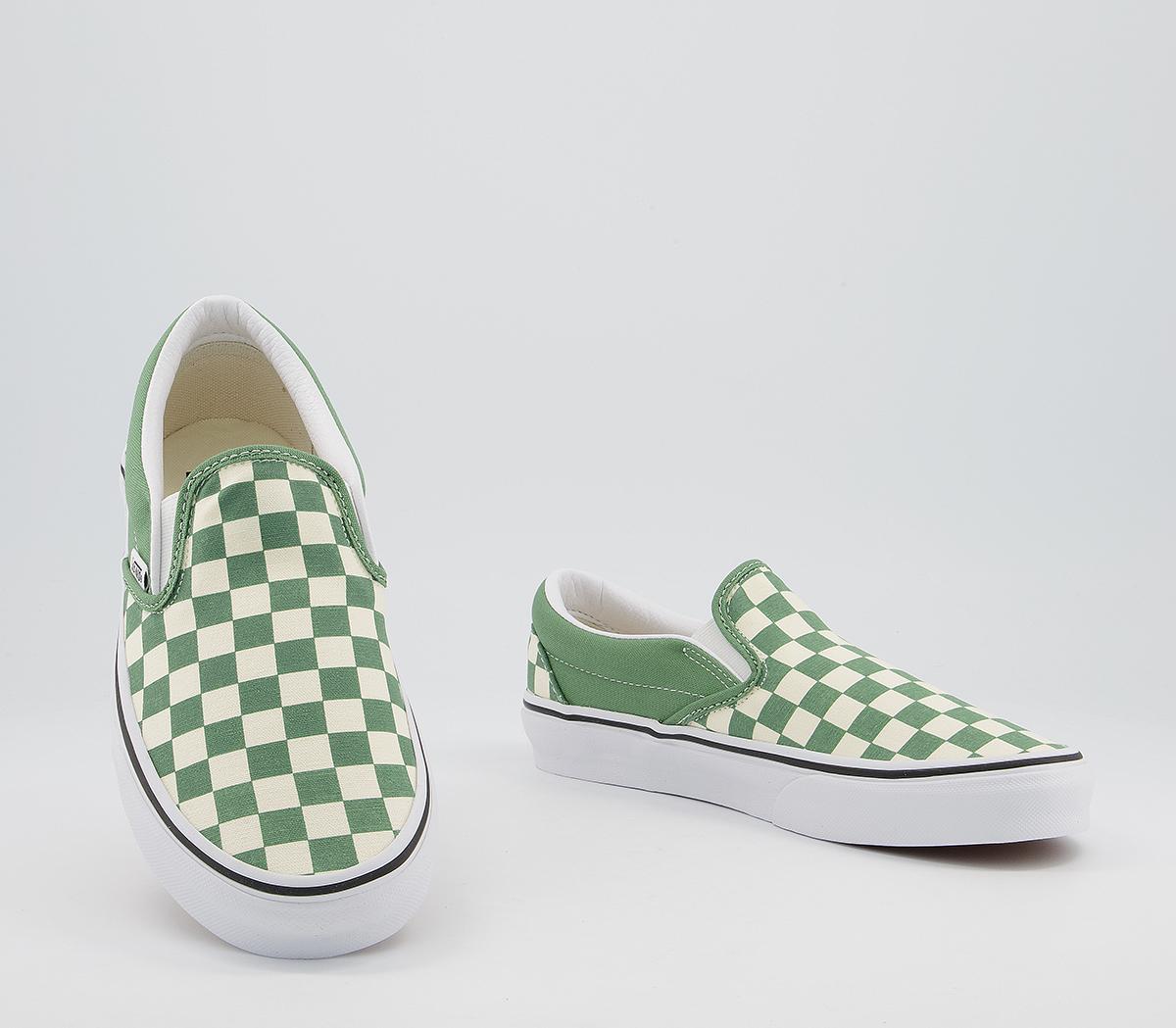 white and tan checkered vans