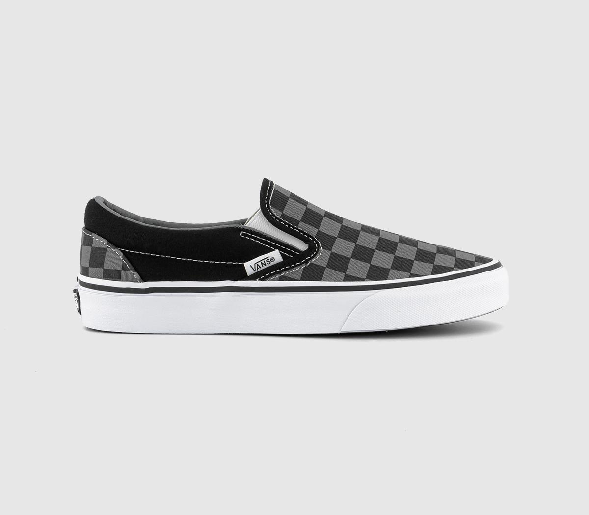 Vans Vans Classic Slip On Trainers Pewter Check - Unisex Sports