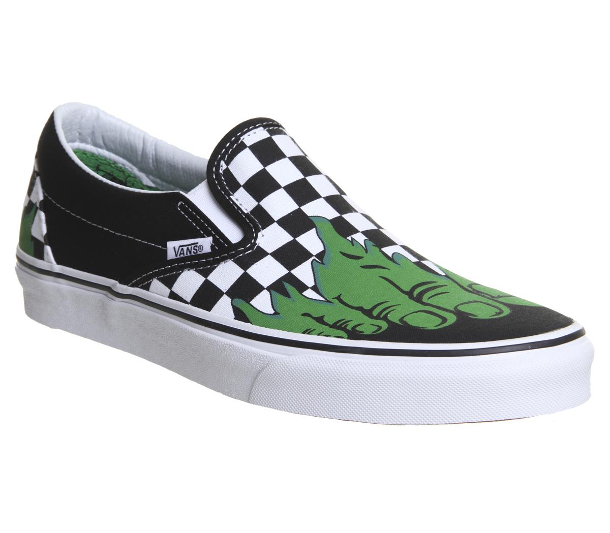 vans slip on marvel hulk