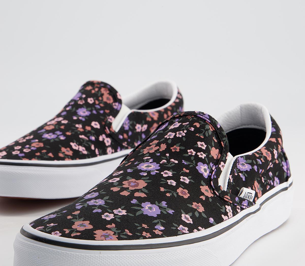Vans Classic Slip On Trainers Floral Ditsy True White Hers Trainers
