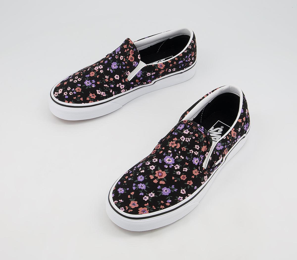 Vans Classic Slip On Trainers Floral Ditsy True White - Hers trainers