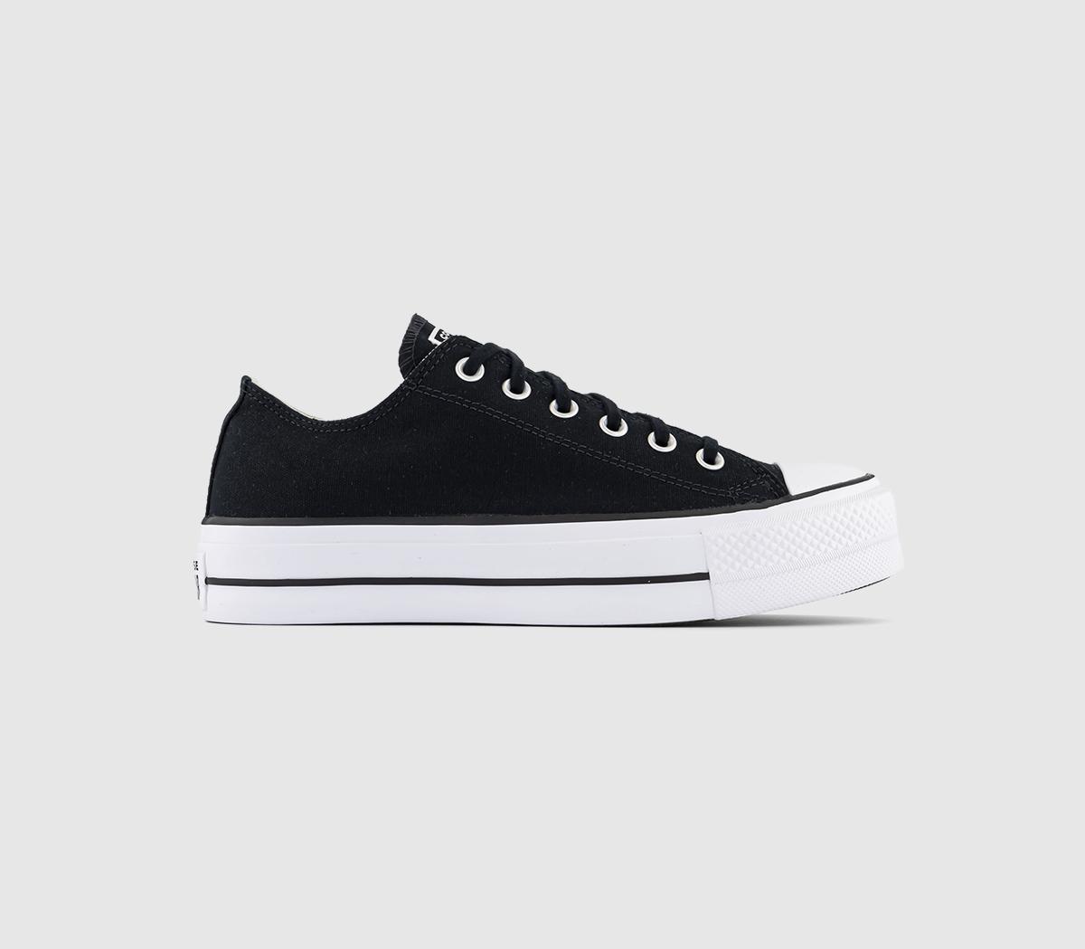 black and white platform converse