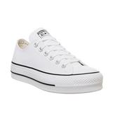 Converse All Star Low Platform Black White - Hers trainers