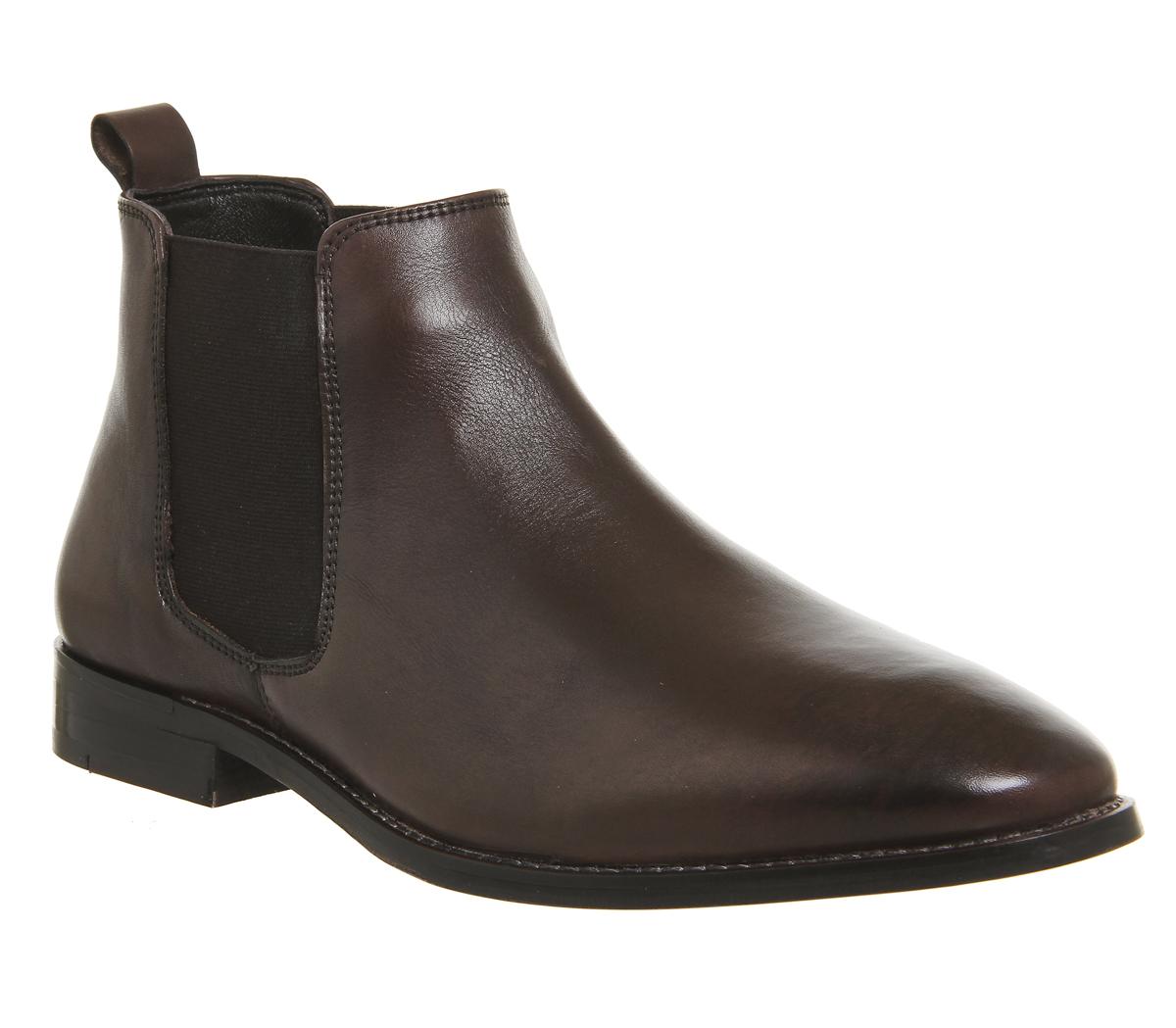 Office Exit Chelsea Boots Chocolate 