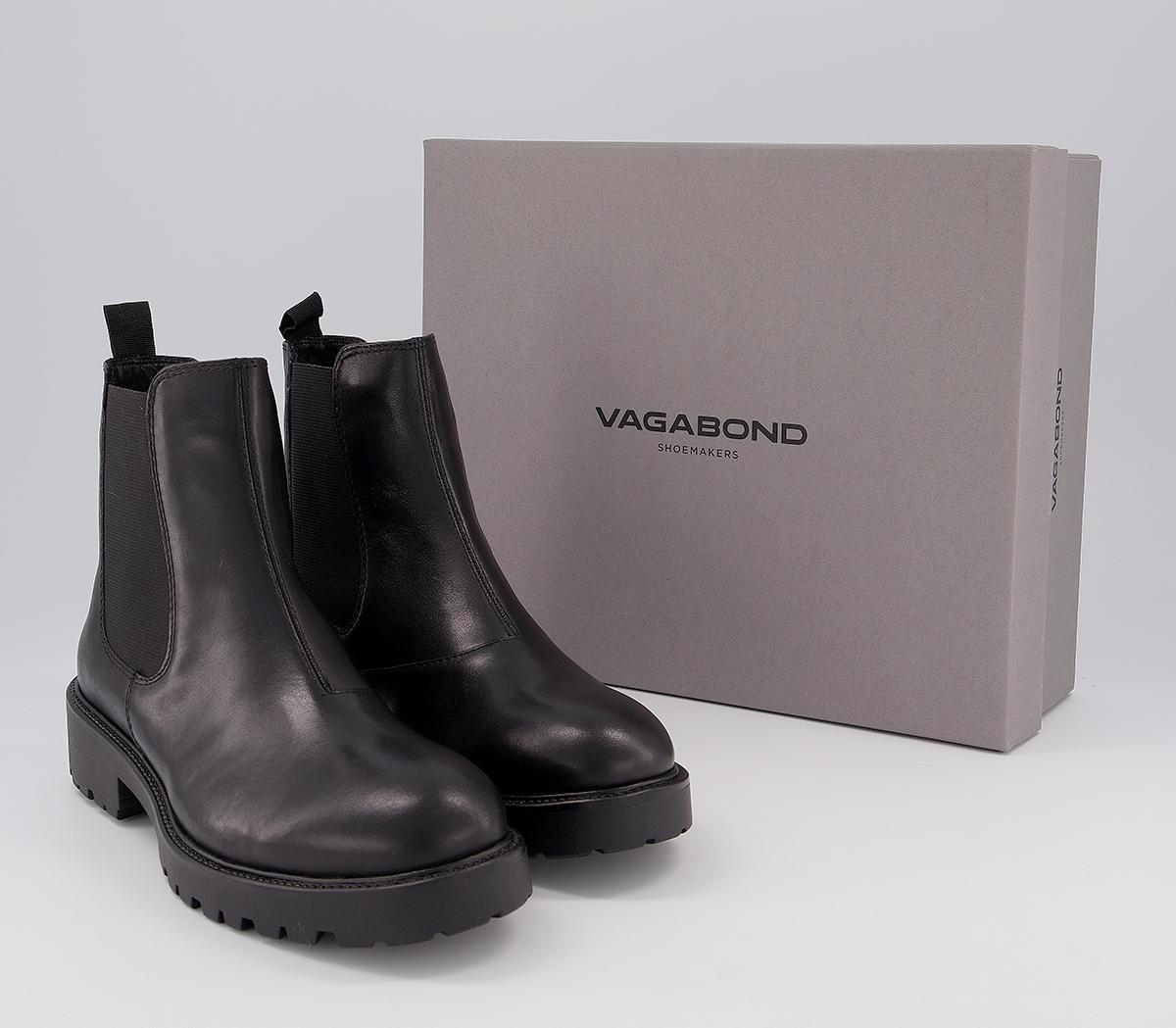 vagabond kenova womens black leather chelsea boots