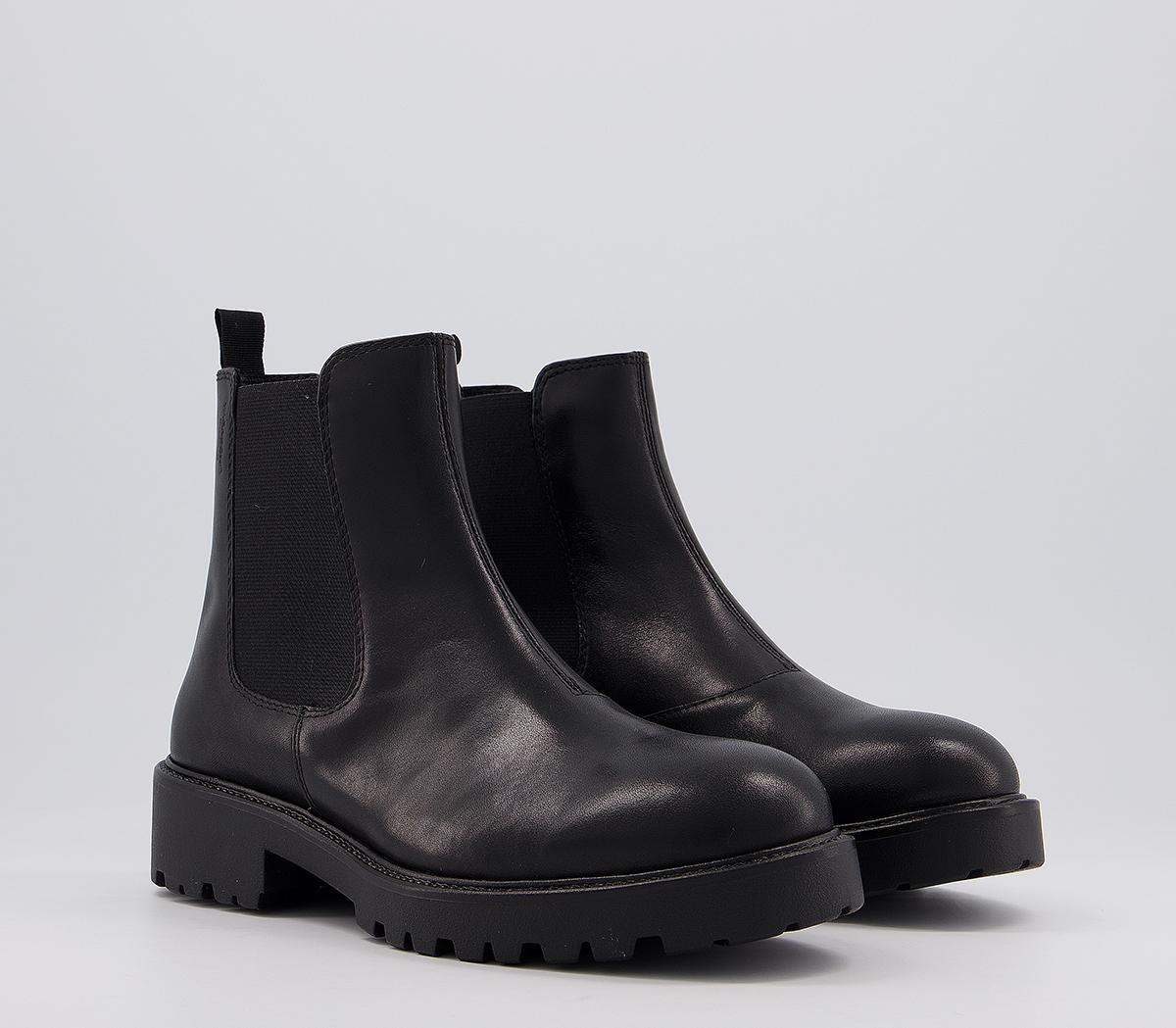 vagabond kenova womens black leather chelsea boots