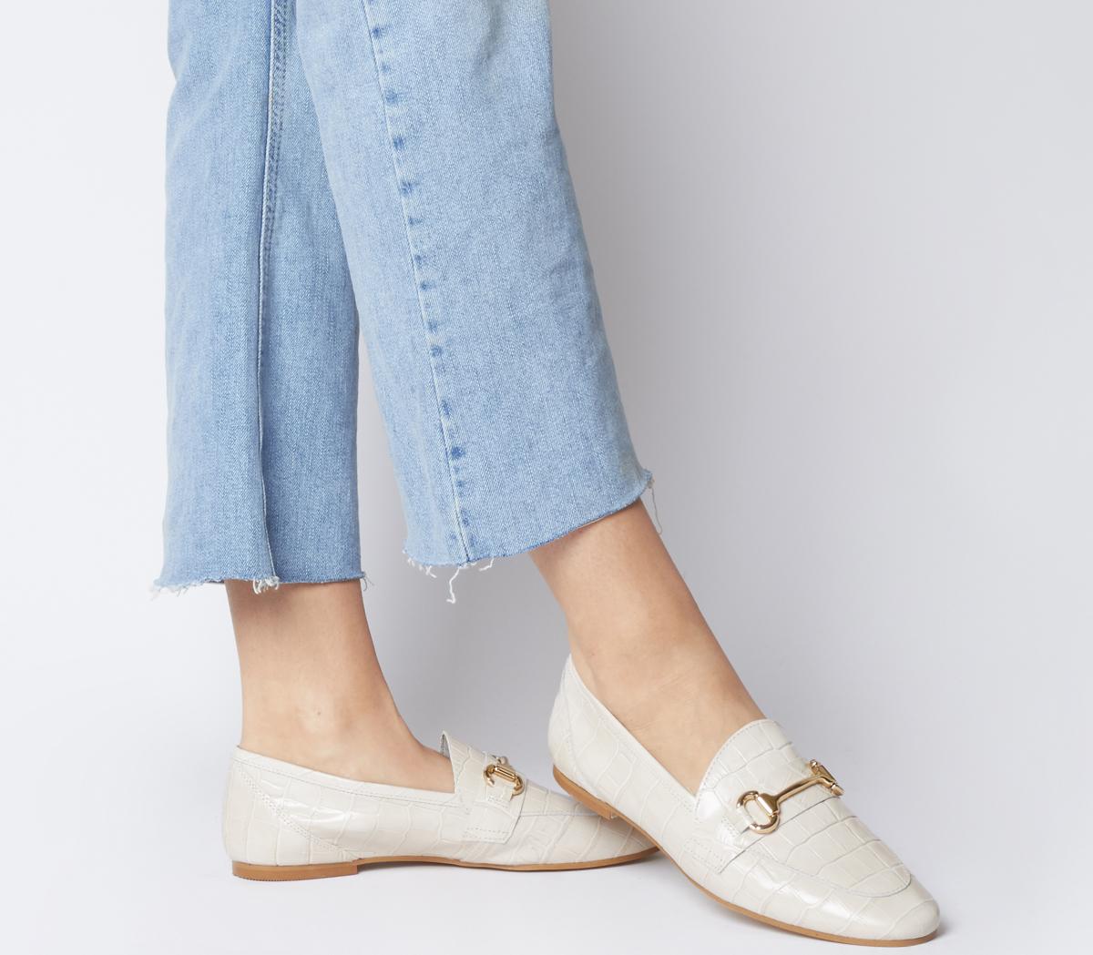 nude flat loafers