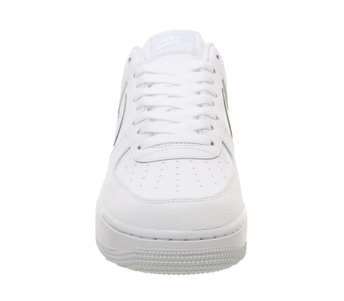 air force 1 sneaker low white metallic silver