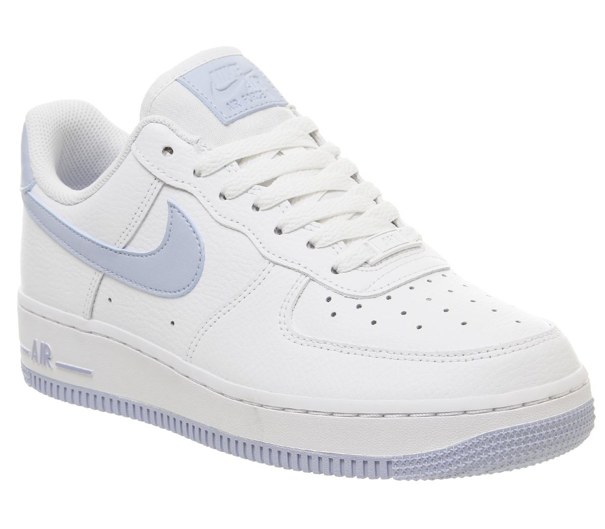 Nike Air Force 1 07 White Light Armory Blue Sneaker Herren