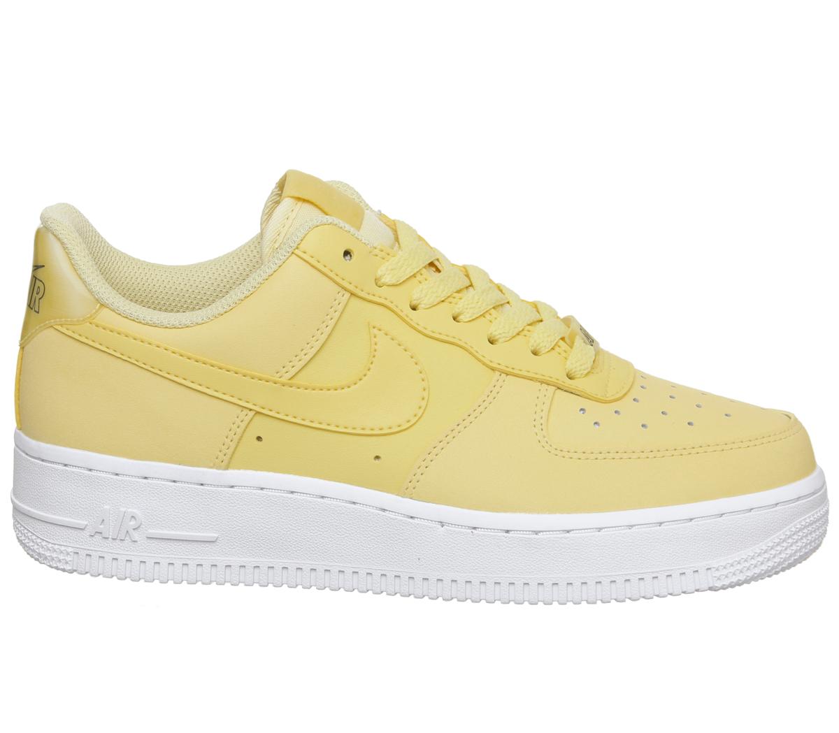 Nike Air Force 1 07 Trainers Bicycle Yellow White Hers